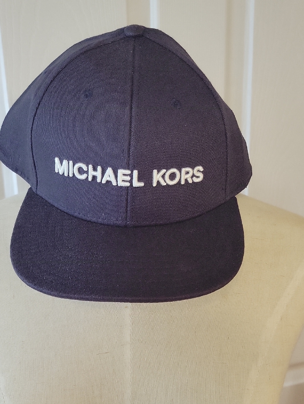 Michael Kors Navy Blue Baseball Cap with White Logo